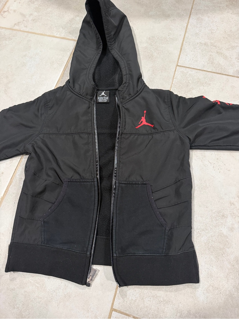 Jordan Kids Black Hooded light weight Jacket